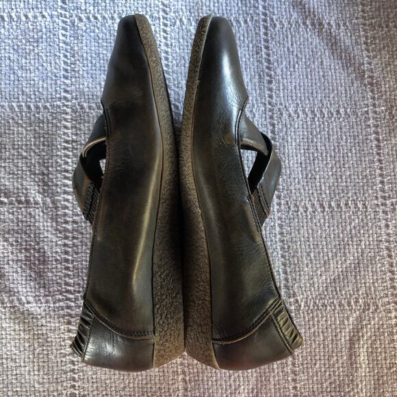 Taos Mary Jane Ballet Flats 37 6-6.5 Brown Leather Slip On 37 6-6.5 Casual Chic - Picture 8 of 11